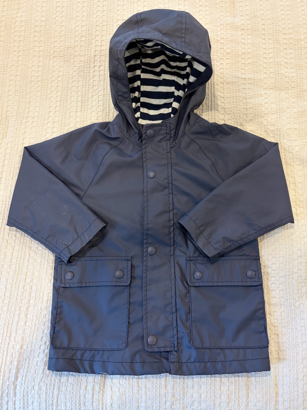 GAP Zipper Hooded Raincoat Rainjacket Blue Boys Girls Kids Toddler Size 3T